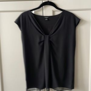 Ann Taylor black cap sleeve blouse.  SP
